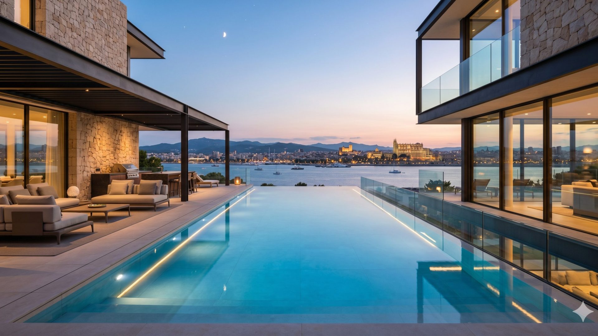 Luxury pool at a villa in Palma, Mallorca