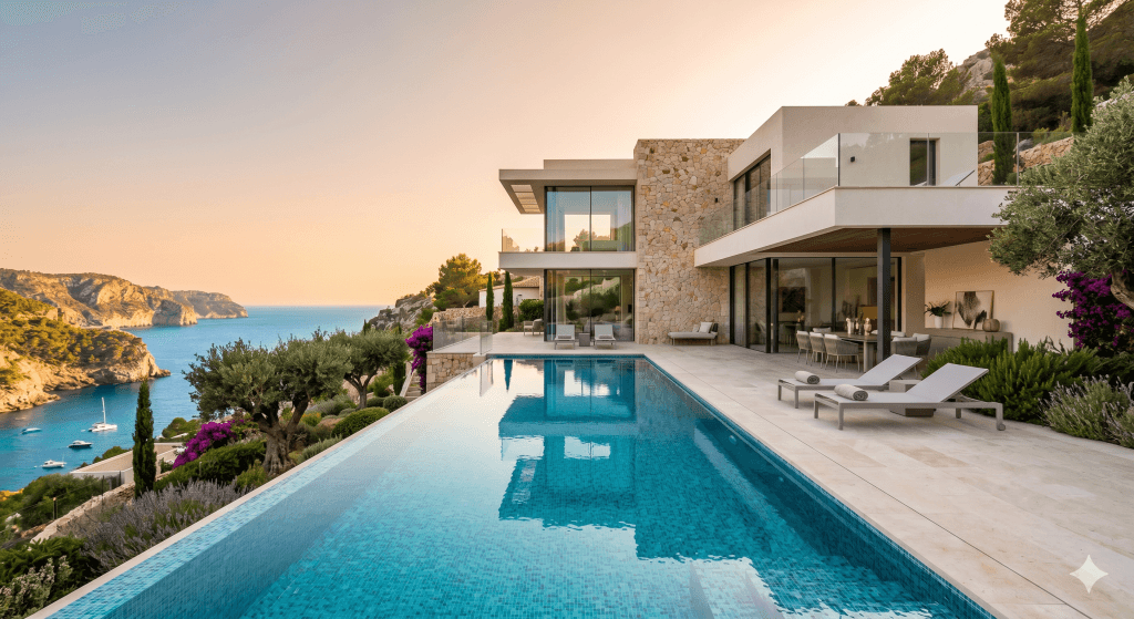 Luxury pool project completed by Mallorca pool builders