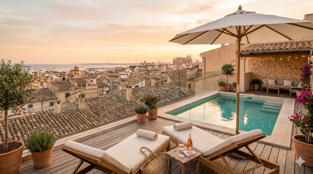 Townhouse pool in Santa Catalina, Palma de Mallorca