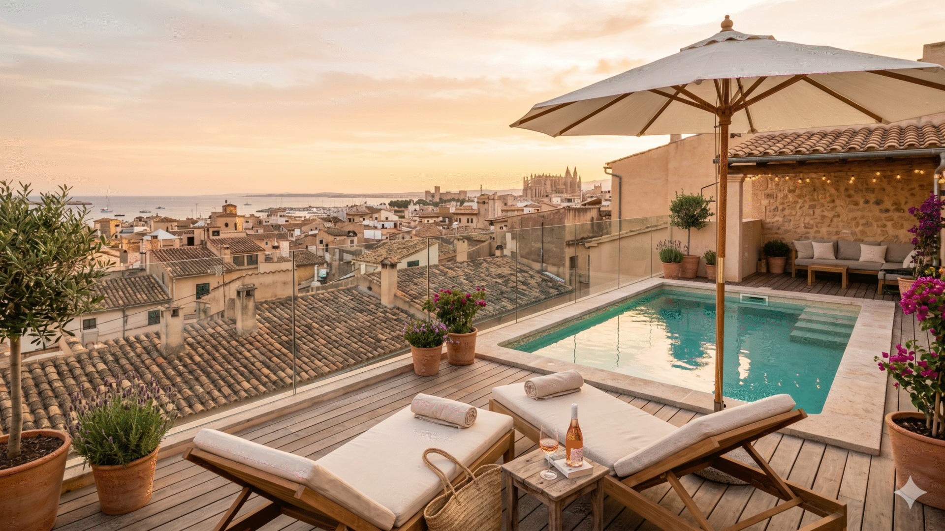 Townhouse pool in Santa Catalina, Palma de Mallorca